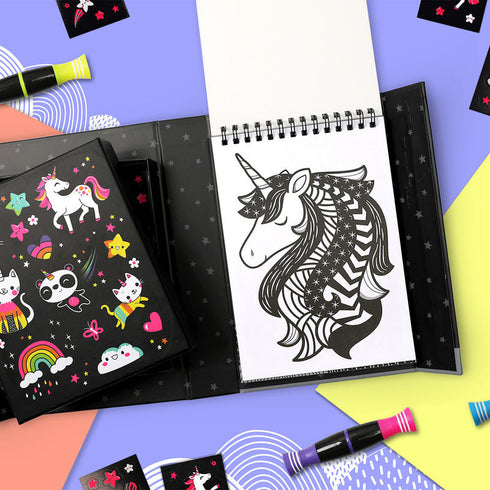 TIGER TRIBE - Neon Colouring Set - Unicorns and Friends